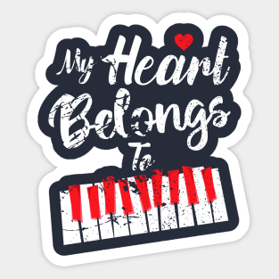 Musician Pianist love piano: Me and You Sticker